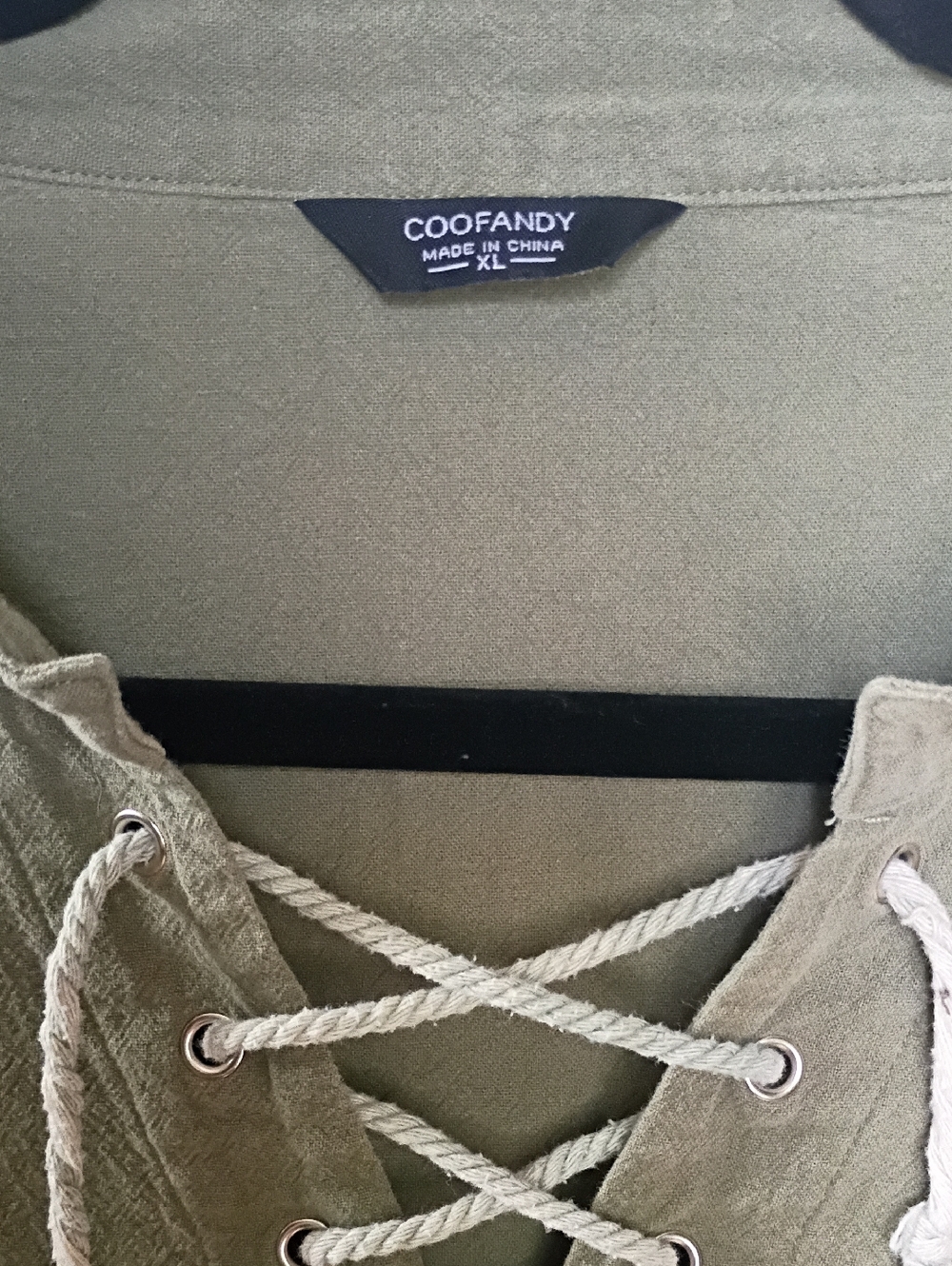 Coofandy Men's Olive Renaissance Top - Picture 2 of 5